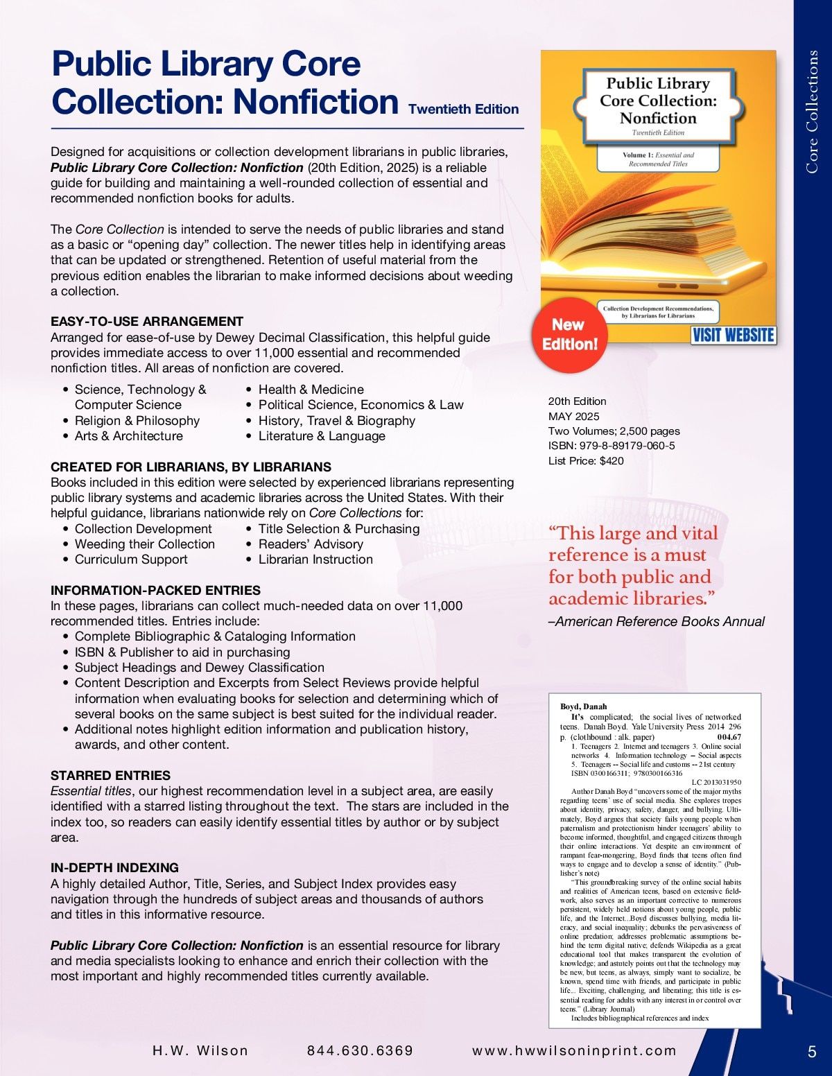 H.W. Wilson Reference Books Catalog Weekly Ad January 1 - December 31, 2026