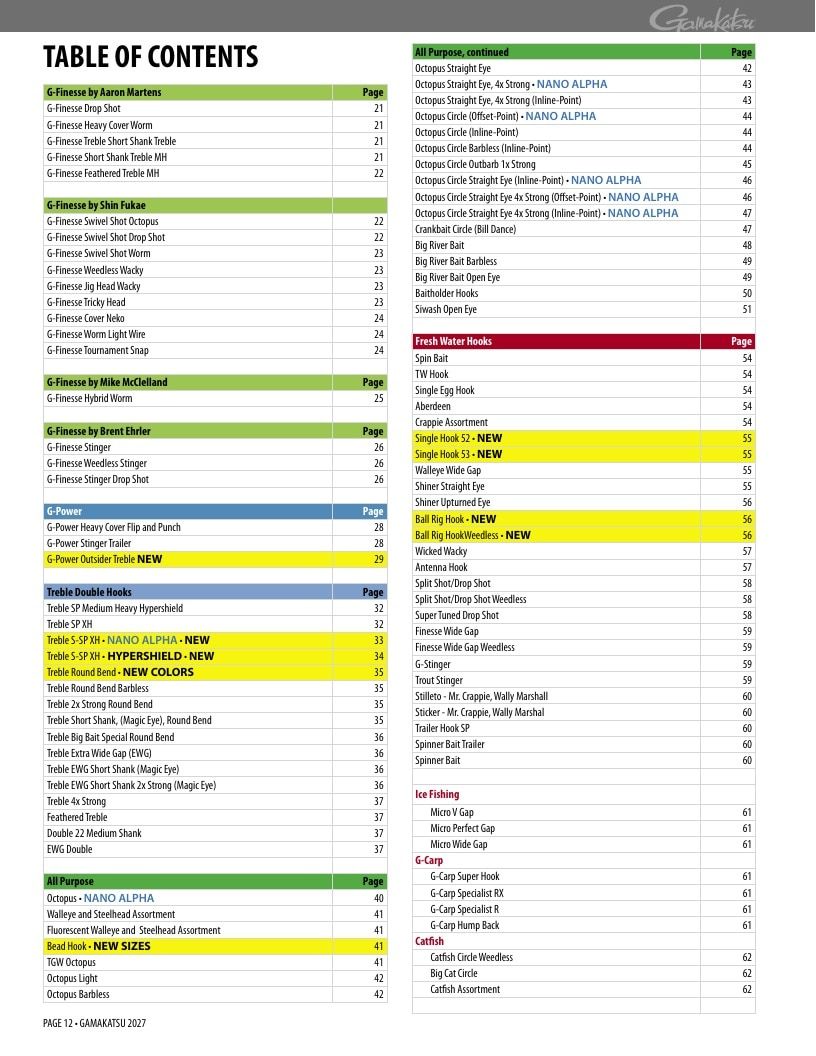 Gamakatsu Fishing Tackle Catalog Weekly Ad August 1, 2026 - December 31, 2027