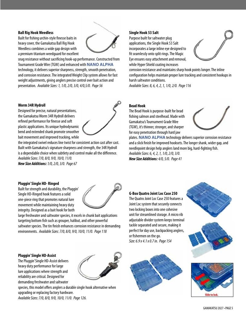 Gamakatsu Fishing Tackle Catalog Weekly Ad August 1, 2026 - December 31, 2027