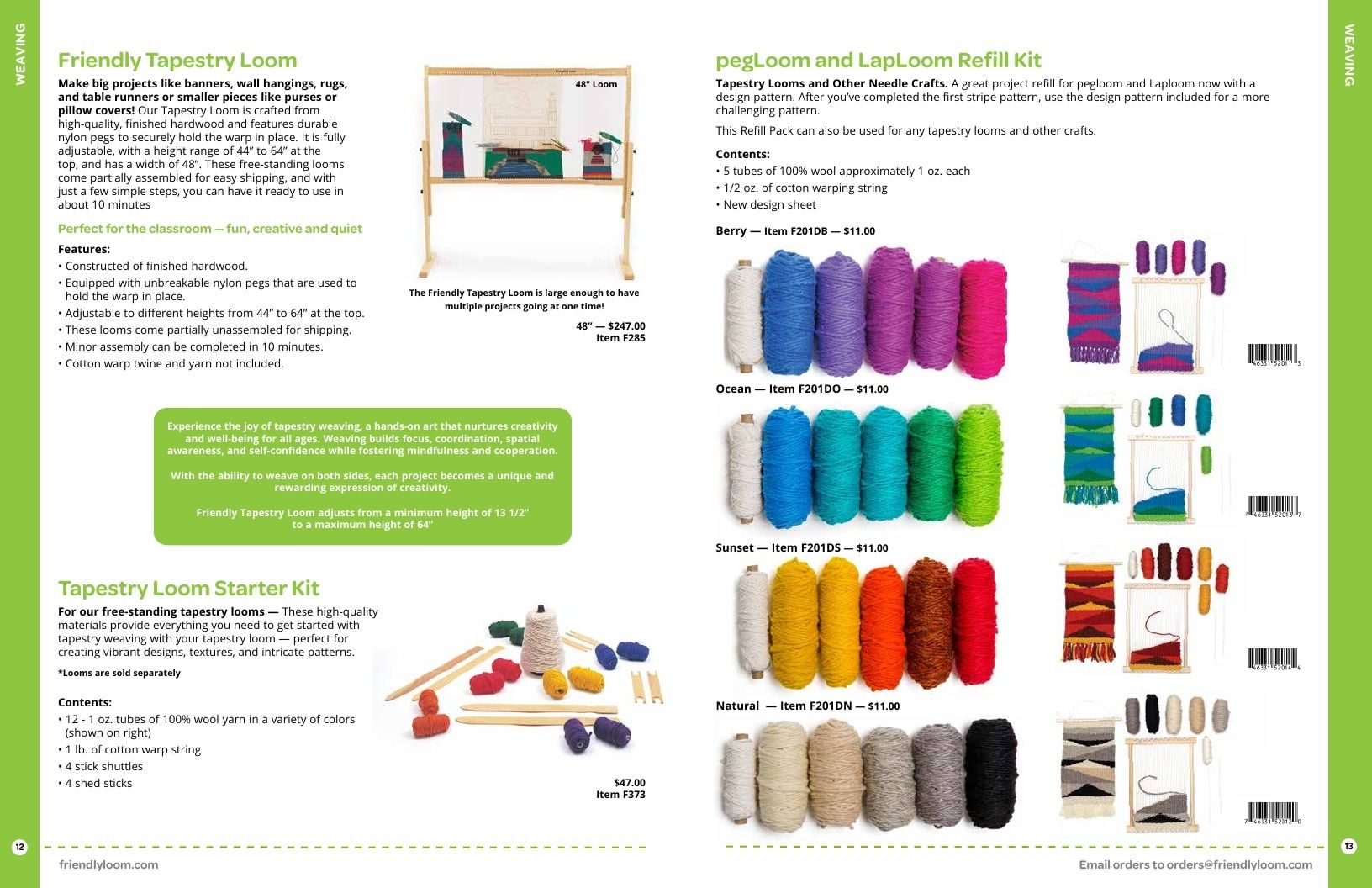 Harrisville Designs Annual Fiber Crafts Catalog Weekly Ad January 1 - December 31, 2026