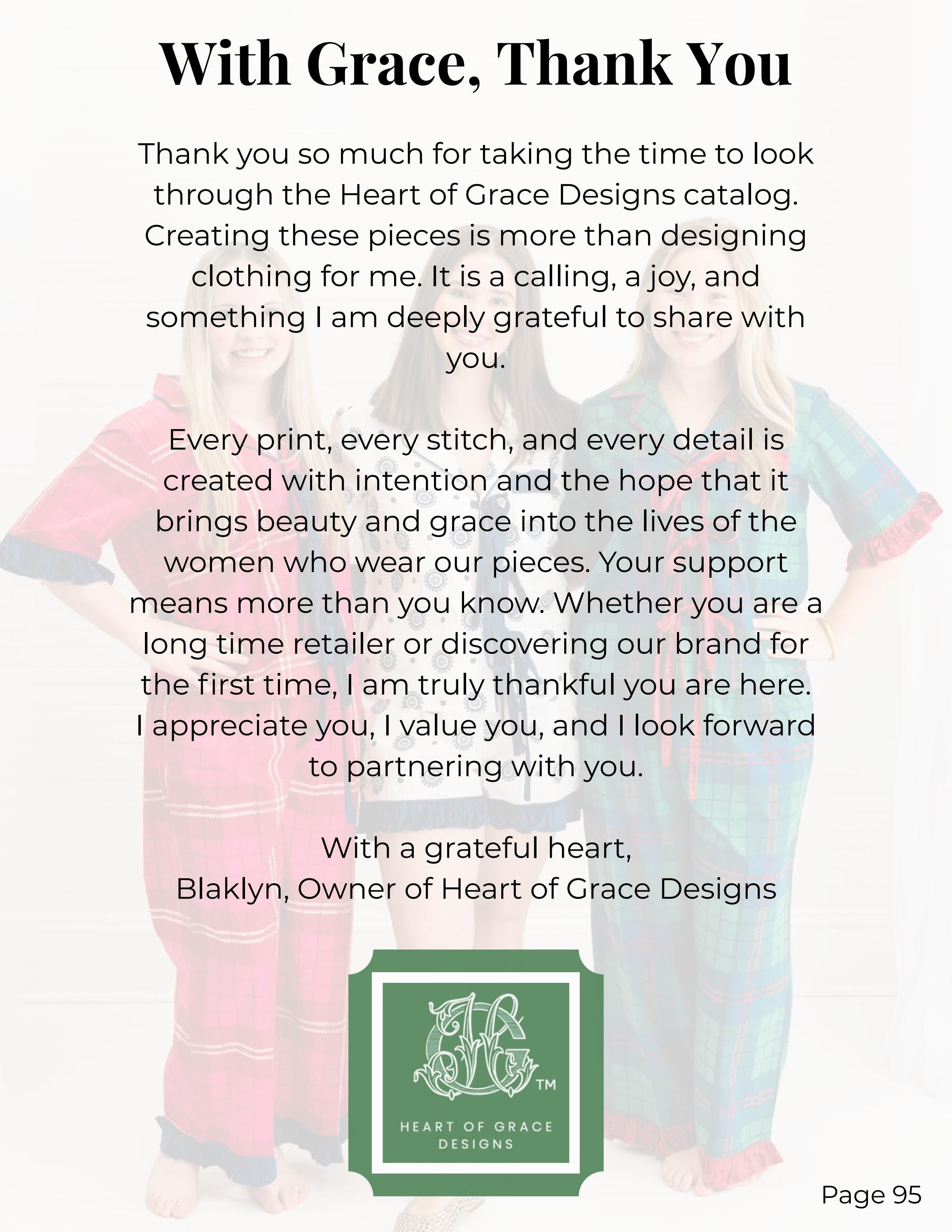 Heart of Grace Fall and Holiday Apparel Catalog Weekly Ad January 1 - December 31, 2026