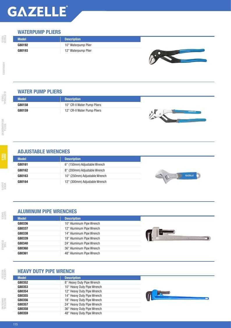 Gazelle Tools Tools Catalog Weekly Ad January 1 - December 31, 2026