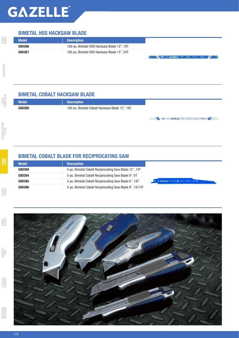 Gazelle Tools Tools Catalog Weekly Ad January 1 - December 31, 2026