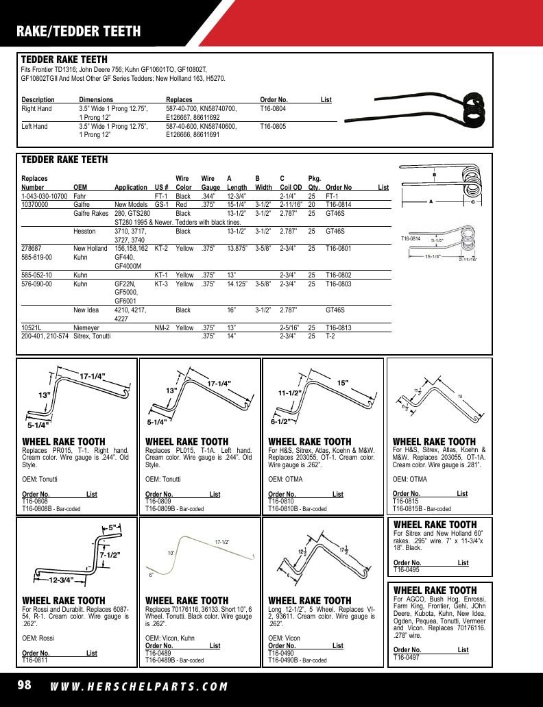 Herschel Parts Agricultural Parts Catalog Weekly Ad January 1 - December 31, 2026