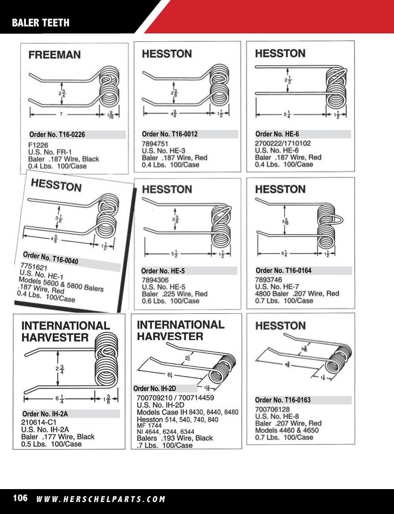 Herschel Parts Agricultural Parts Catalog Weekly Ad January 1 - December 31, 2026