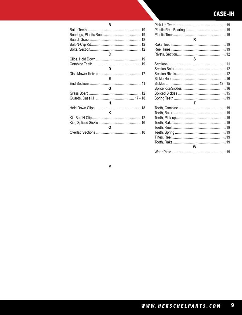 Herschel Parts Agricultural Parts Catalog Weekly Ad January 1 - December 31, 2026