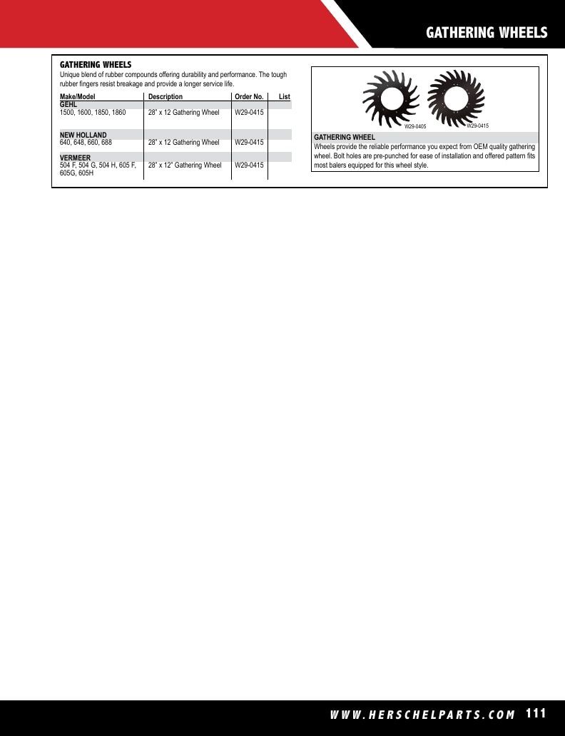 Herschel Parts Agricultural Parts Catalog Weekly Ad January 1 - December 31, 2026