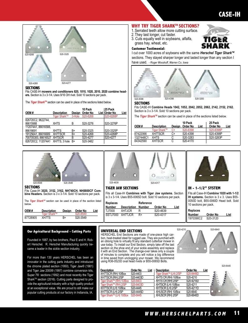 Herschel Parts Agricultural Parts Catalog Weekly Ad January 1 - December 31, 2026