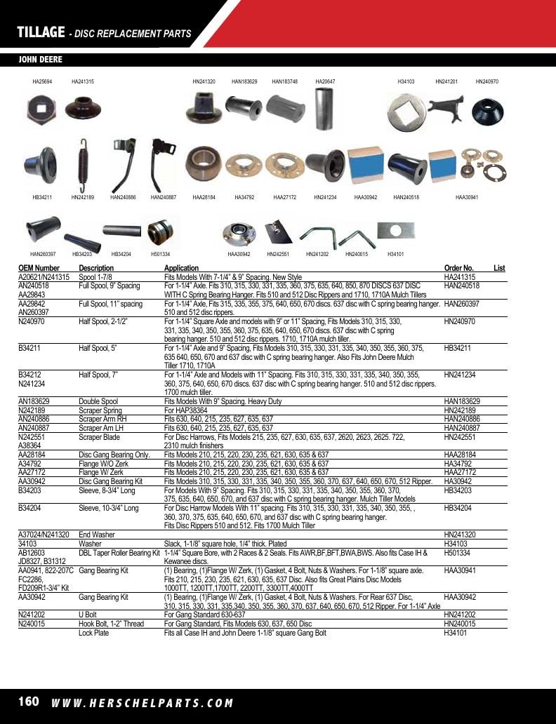 Herschel Parts Agricultural Parts Catalog Weekly Ad January 1 - December 31, 2026