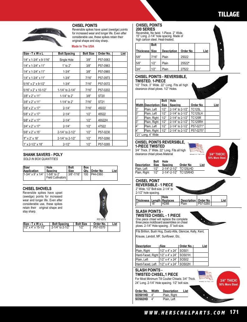 Herschel Parts Agricultural Parts Catalog Weekly Ad January 1 - December 31, 2026