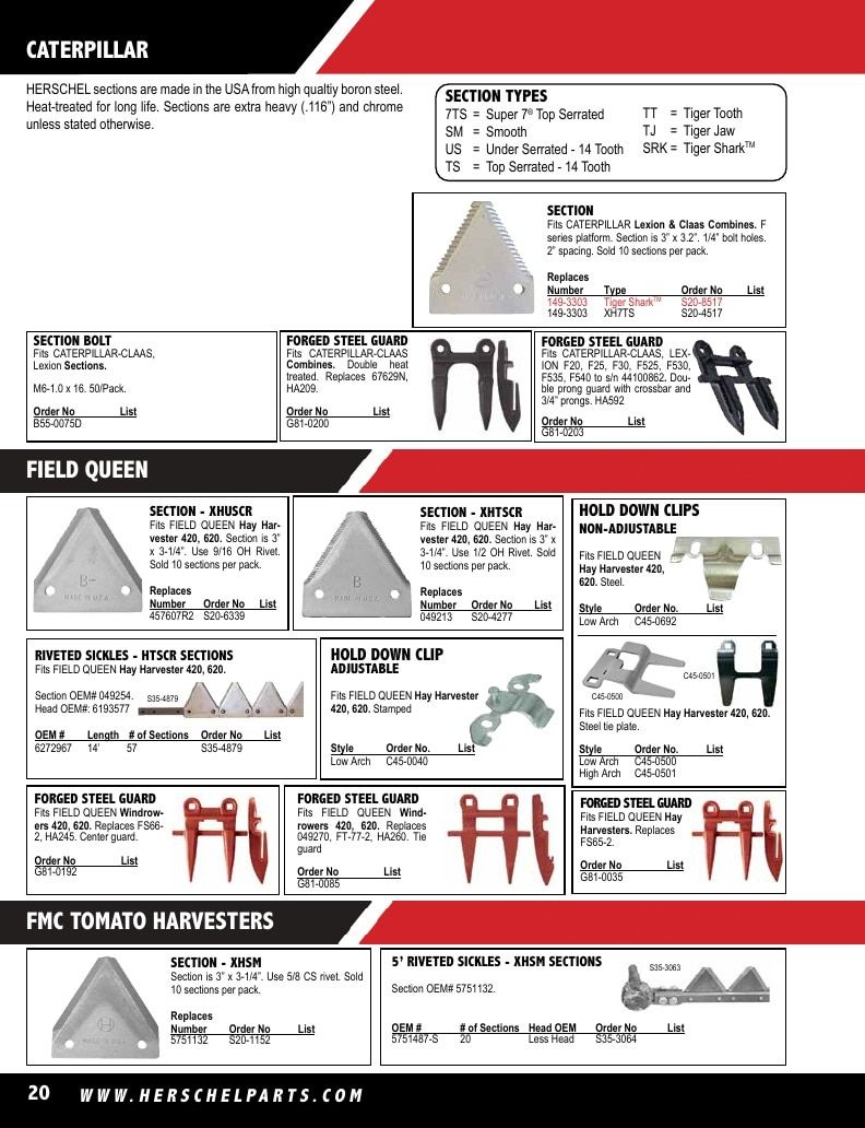 Herschel Parts Agricultural Parts Catalog Weekly Ad January 1 - December 31, 2026