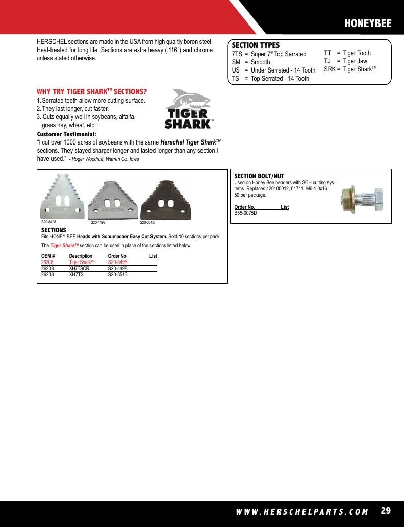 Herschel Parts Agricultural Parts Catalog Weekly Ad January 1 - December 31, 2026