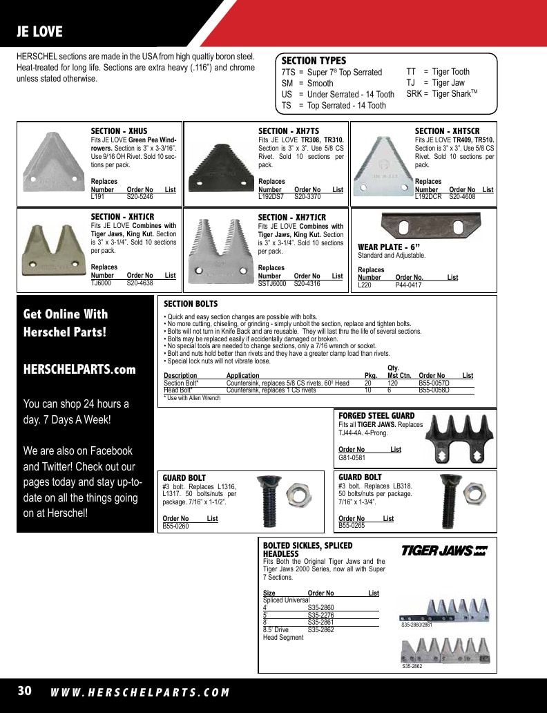 Herschel Parts Agricultural Parts Catalog Weekly Ad January 1 - December 31, 2026