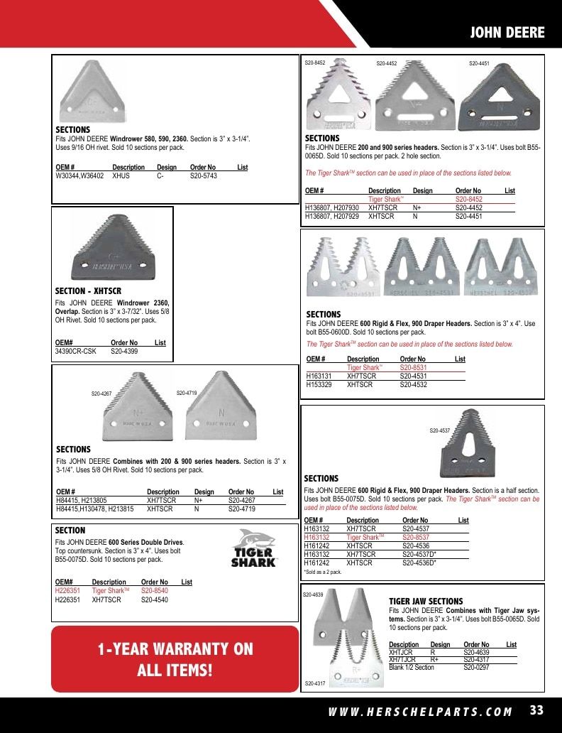 Herschel Parts Agricultural Parts Catalog Weekly Ad January 1 - December 31, 2026