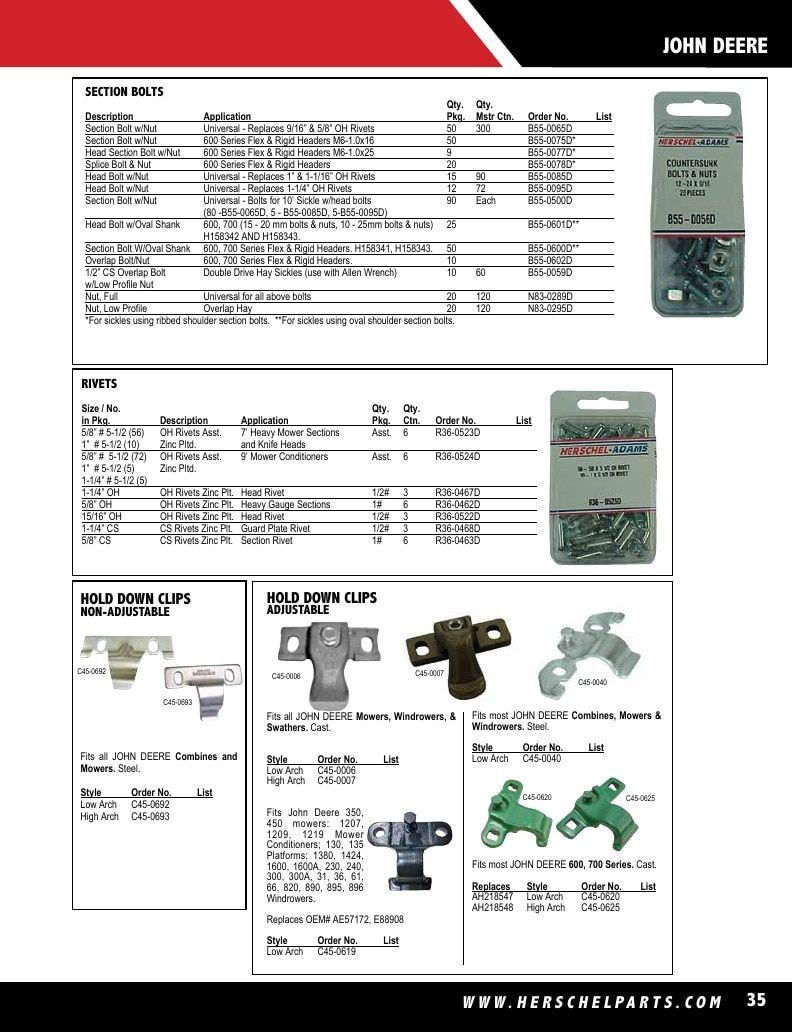 Herschel Parts Agricultural Parts Catalog Weekly Ad January 1 - December 31, 2026