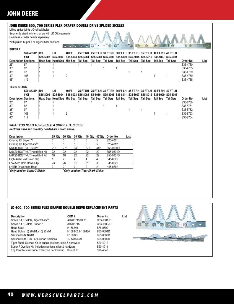 Herschel Parts Agricultural Parts Catalog Weekly Ad January 1 - December 31, 2026