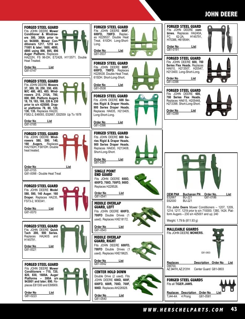 Herschel Parts Agricultural Parts Catalog Weekly Ad January 1 - December 31, 2026