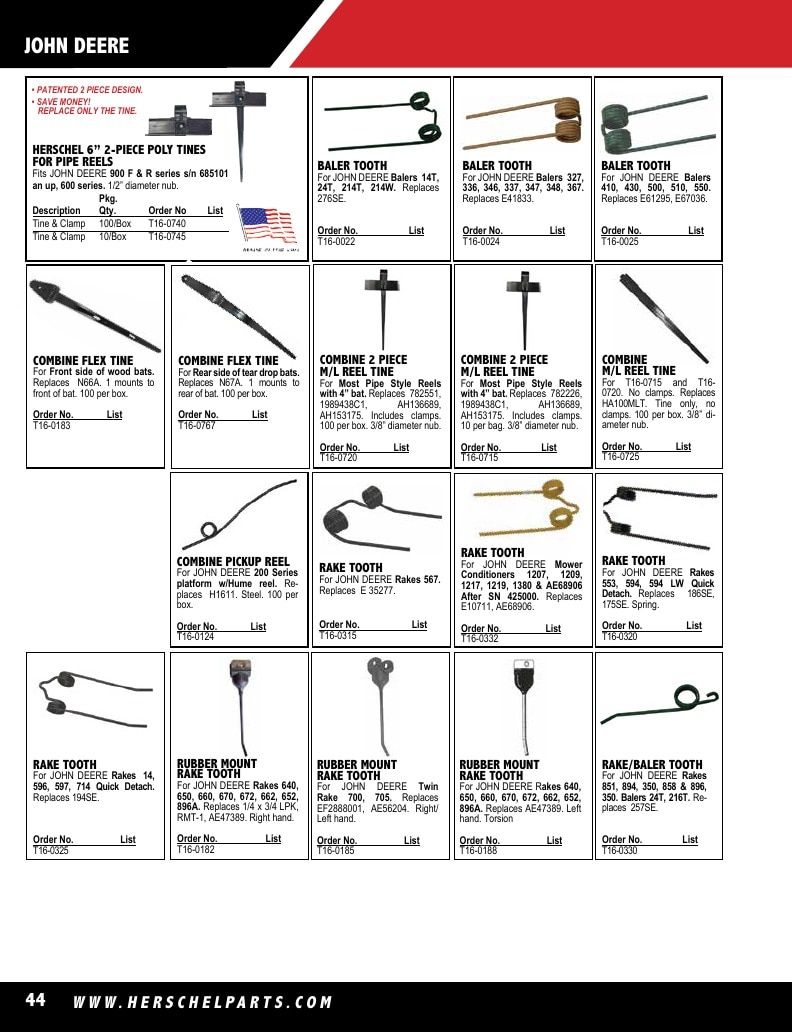 Herschel Parts Agricultural Parts Catalog Weekly Ad January 1 - December 31, 2026