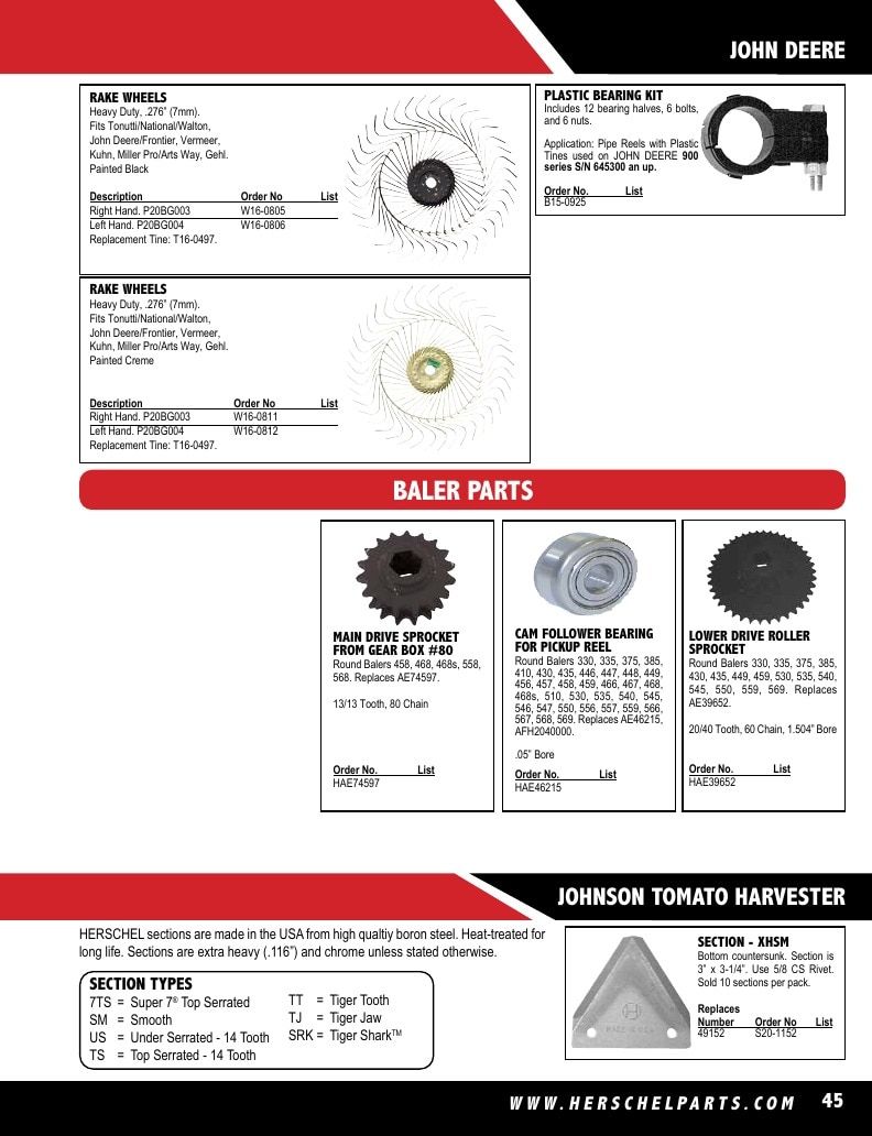 Herschel Parts Agricultural Parts Catalog Weekly Ad January 1 - December 31, 2026