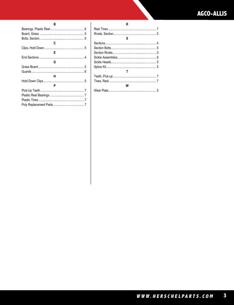 Herschel Parts Agricultural Parts Catalog Weekly Ad January 1 - December 31, 2026