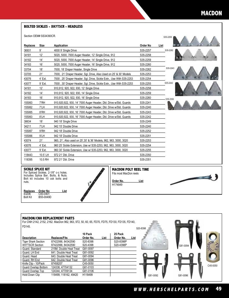 Herschel Parts Agricultural Parts Catalog Weekly Ad January 1 - December 31, 2026