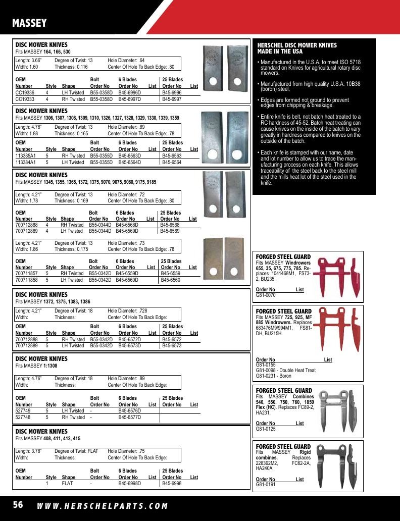Herschel Parts Agricultural Parts Catalog Weekly Ad January 1 - December 31, 2026