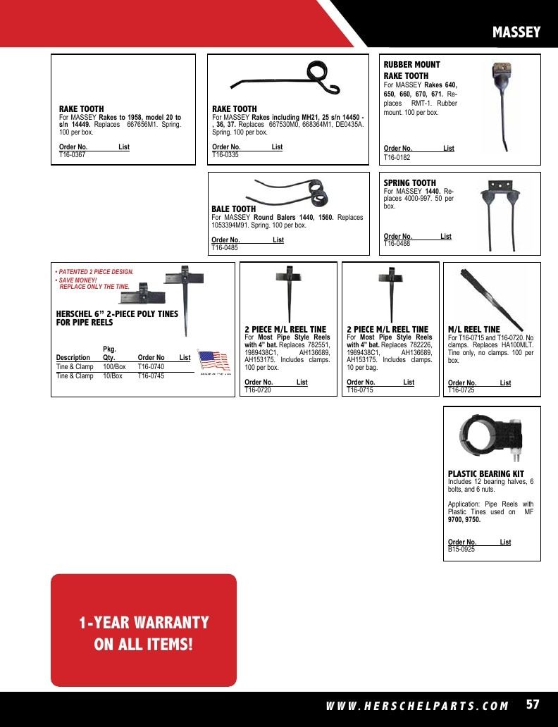 Herschel Parts Agricultural Parts Catalog Weekly Ad January 1 - December 31, 2026