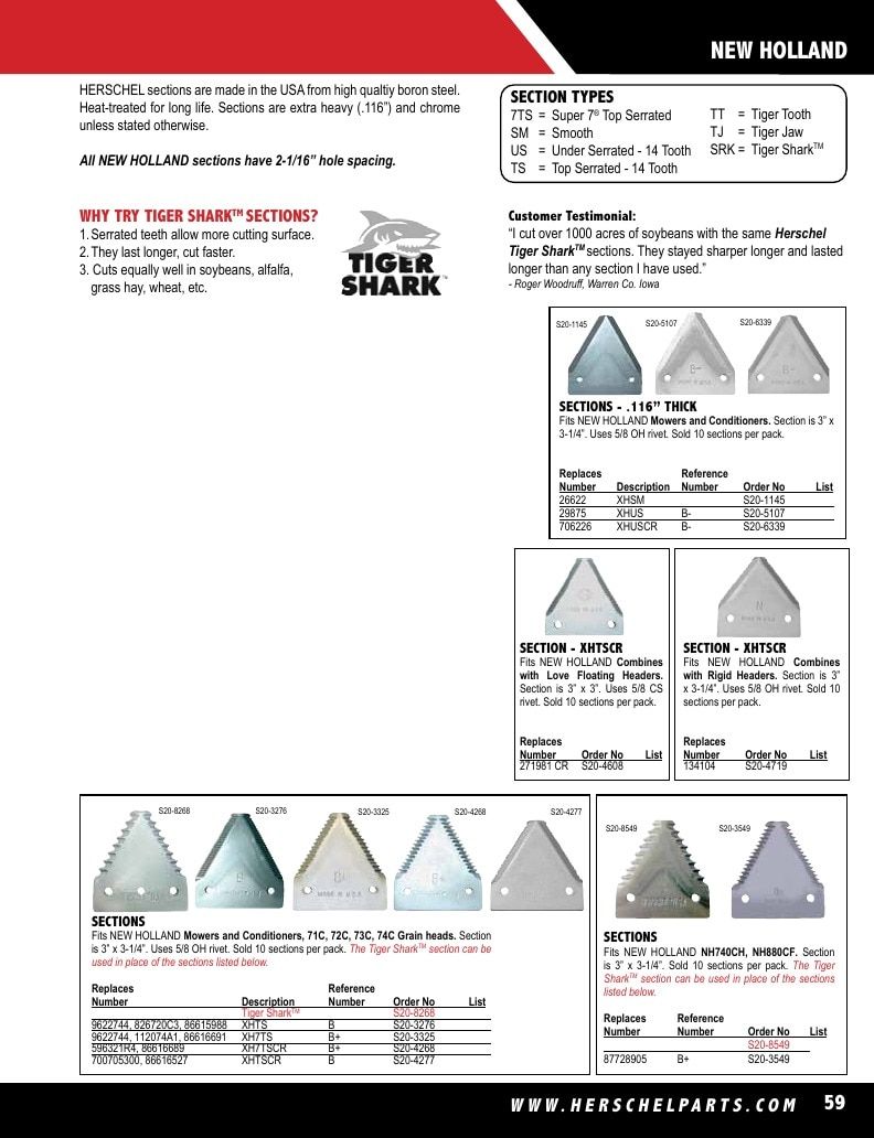 Herschel Parts Agricultural Parts Catalog Weekly Ad January 1 - December 31, 2026
