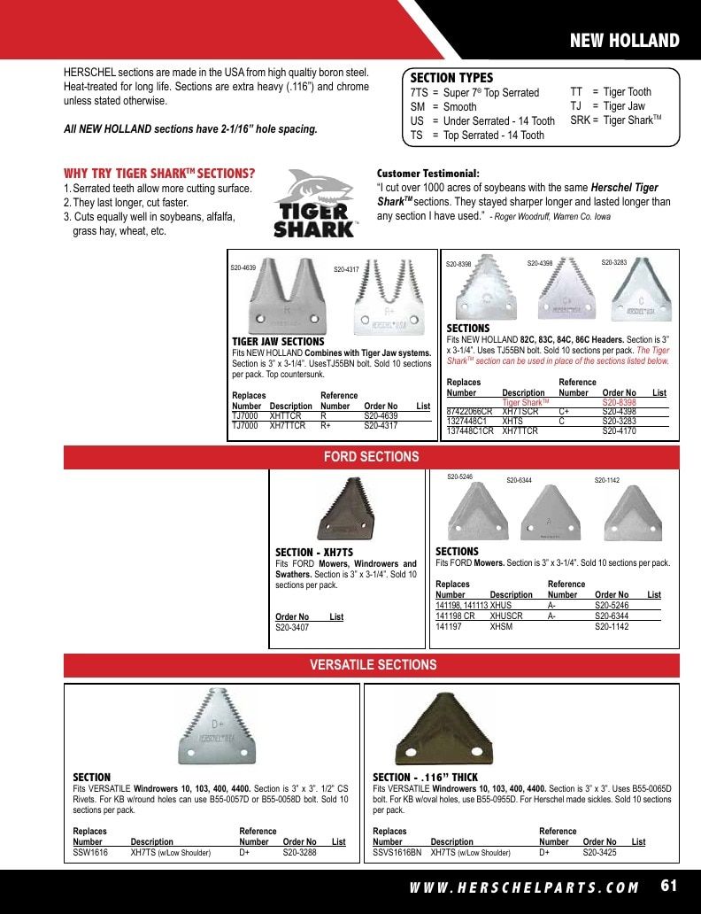 Herschel Parts Agricultural Parts Catalog Weekly Ad January 1 - December 31, 2026