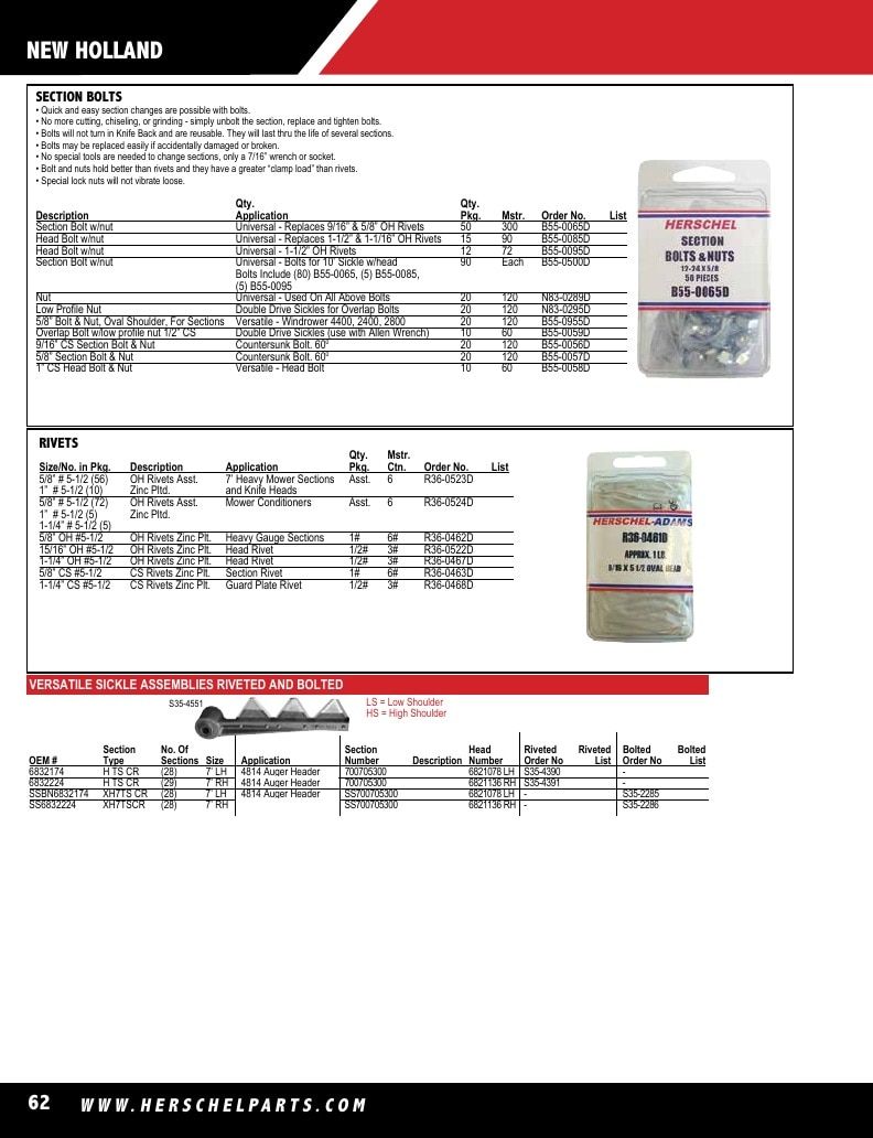 Herschel Parts Agricultural Parts Catalog Weekly Ad January 1 - December 31, 2026