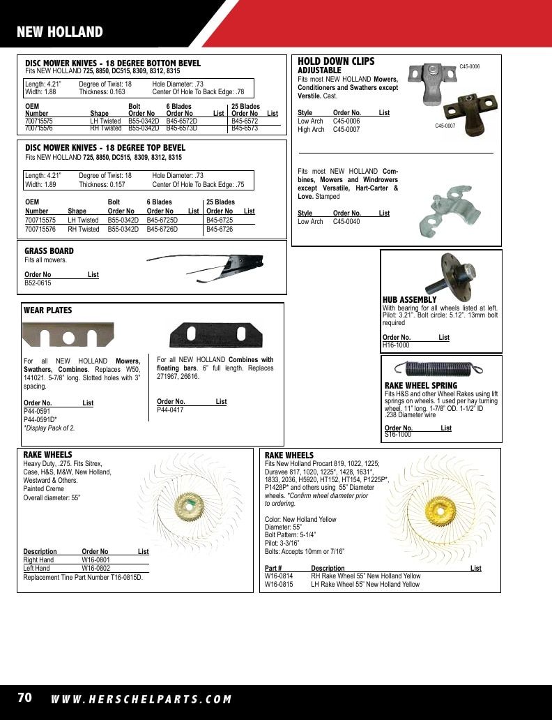 Herschel Parts Agricultural Parts Catalog Weekly Ad January 1 - December 31, 2026