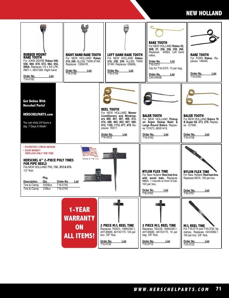 Herschel Parts Agricultural Parts Catalog Weekly Ad January 1 - December 31, 2026