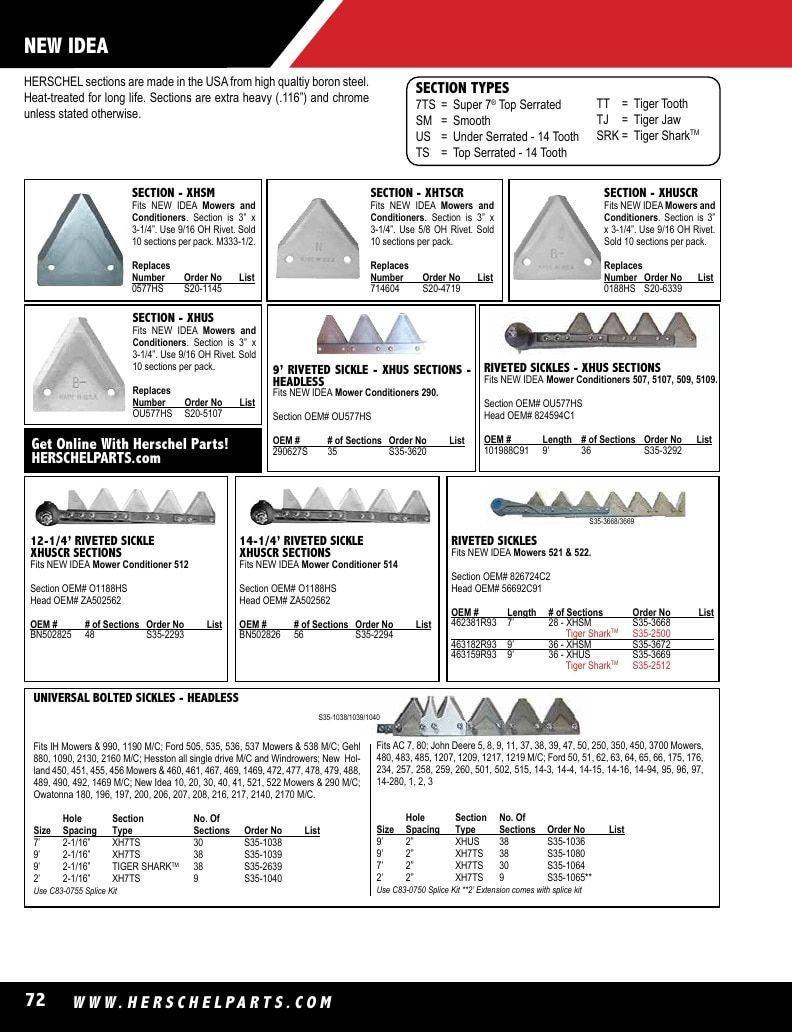 Herschel Parts Agricultural Parts Catalog Weekly Ad January 1 - December 31, 2026