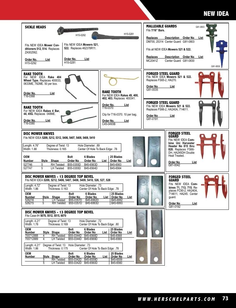 Herschel Parts Agricultural Parts Catalog Weekly Ad January 1 - December 31, 2026