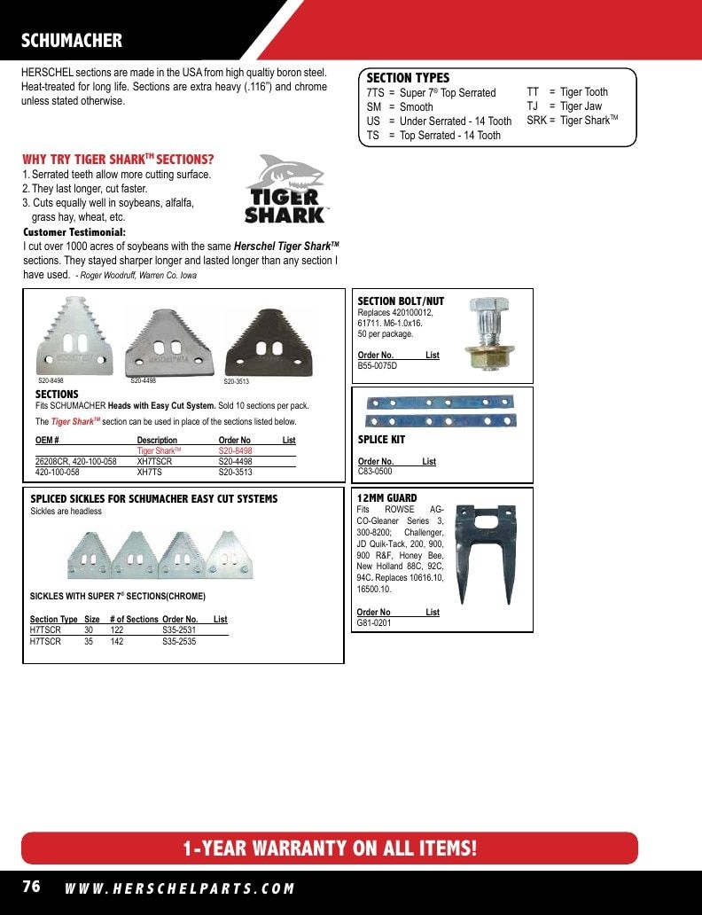 Herschel Parts Agricultural Parts Catalog Weekly Ad January 1 - December 31, 2026