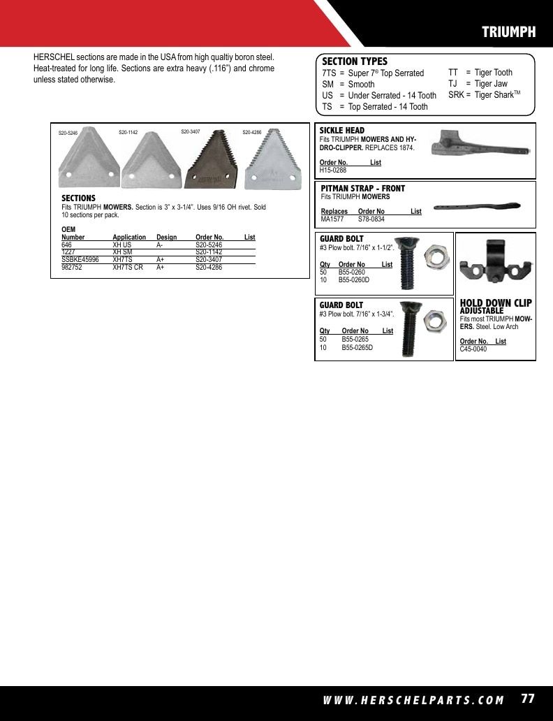 Herschel Parts Agricultural Parts Catalog Weekly Ad January 1 - December 31, 2026