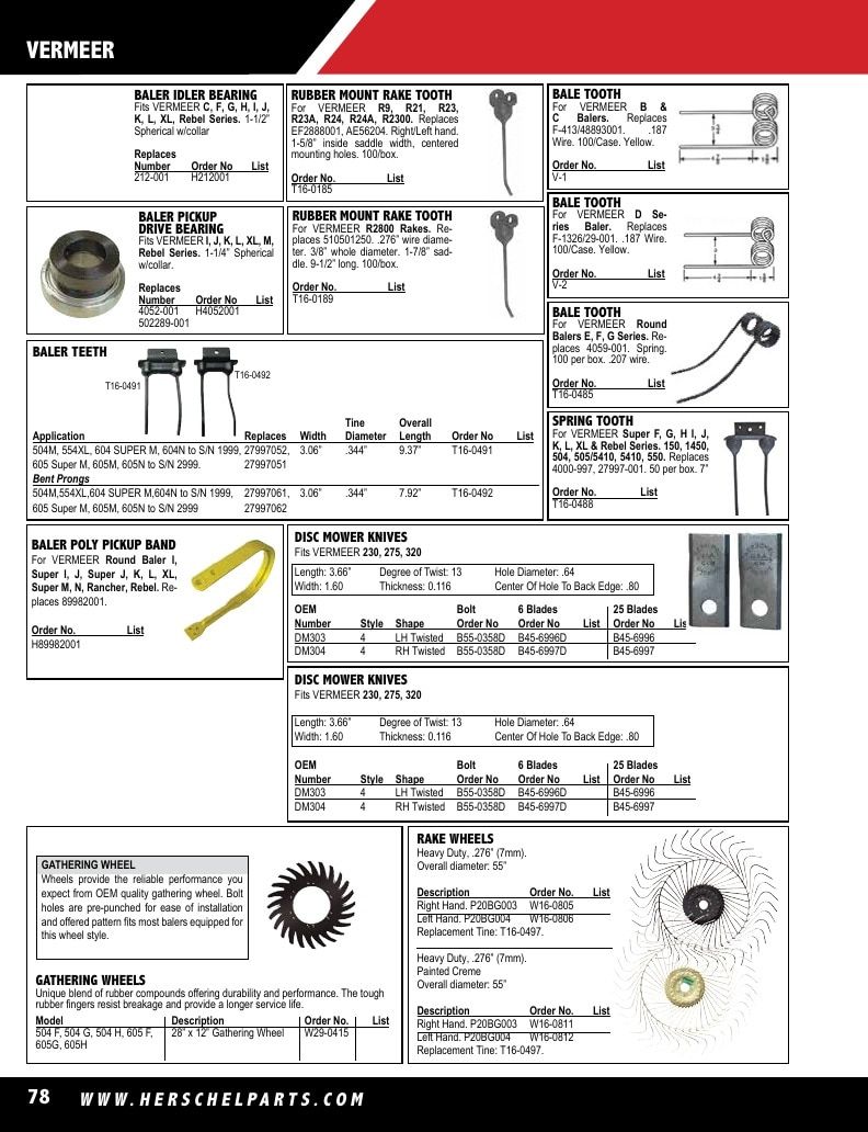 Herschel Parts Agricultural Parts Catalog Weekly Ad January 1 - December 31, 2026