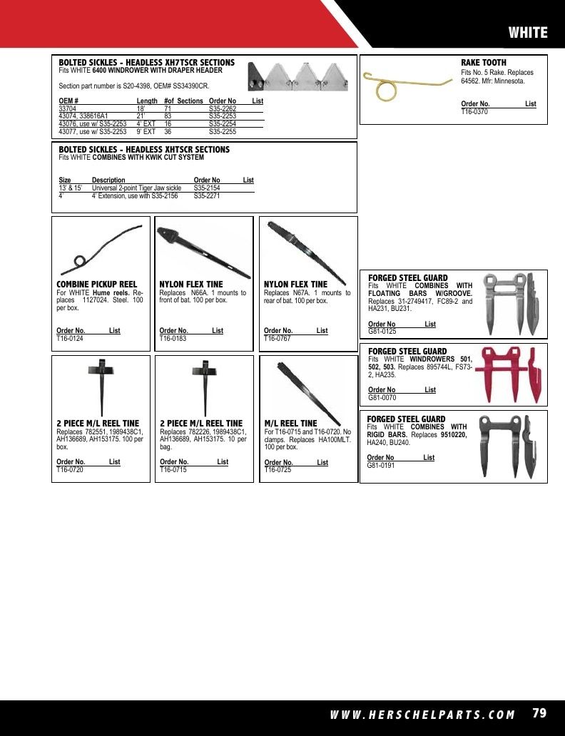 Herschel Parts Agricultural Parts Catalog Weekly Ad January 1 - December 31, 2026