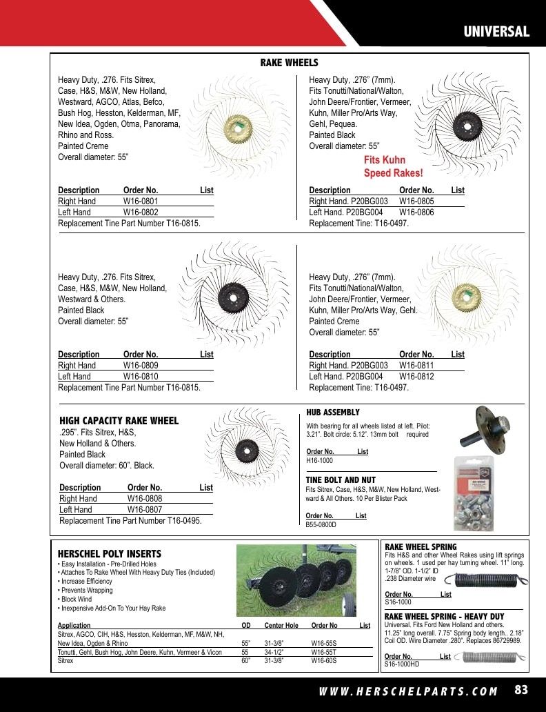 Herschel Parts Agricultural Parts Catalog Weekly Ad January 1 - December 31, 2026
