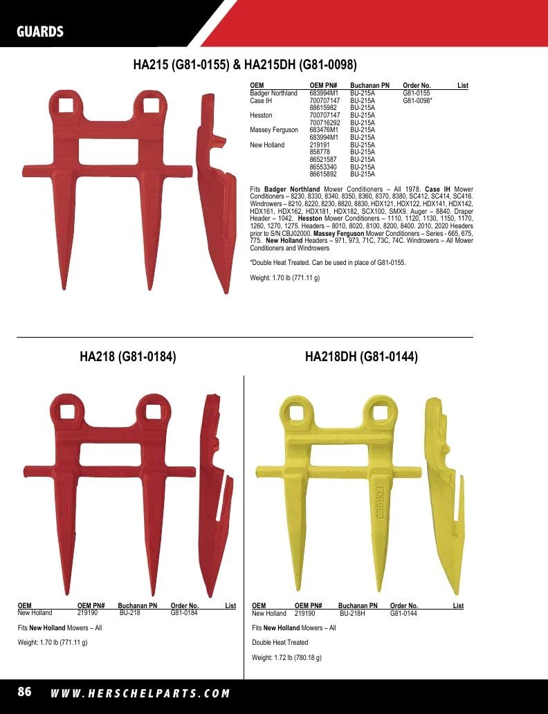 Herschel Parts Agricultural Parts Catalog Weekly Ad January 1 - December 31, 2026