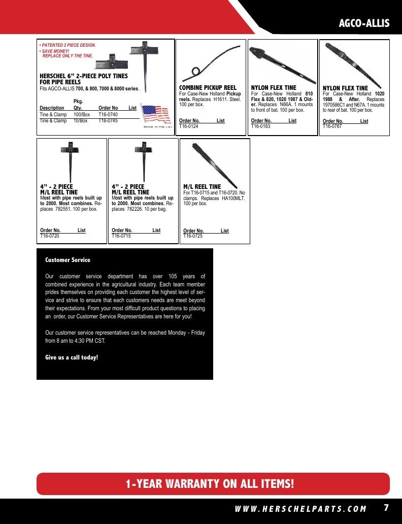 Herschel Parts Agricultural Parts Catalog Weekly Ad January 1 - December 31, 2026