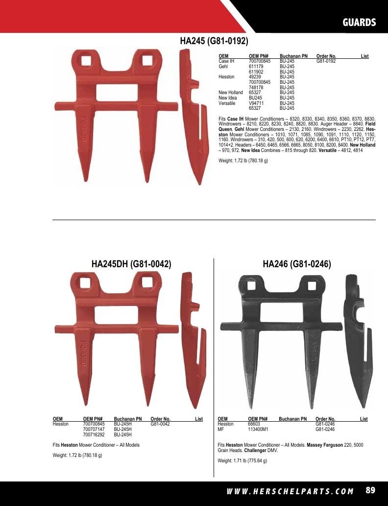 Herschel Parts Agricultural Parts Catalog Weekly Ad January 1 - December 31, 2026