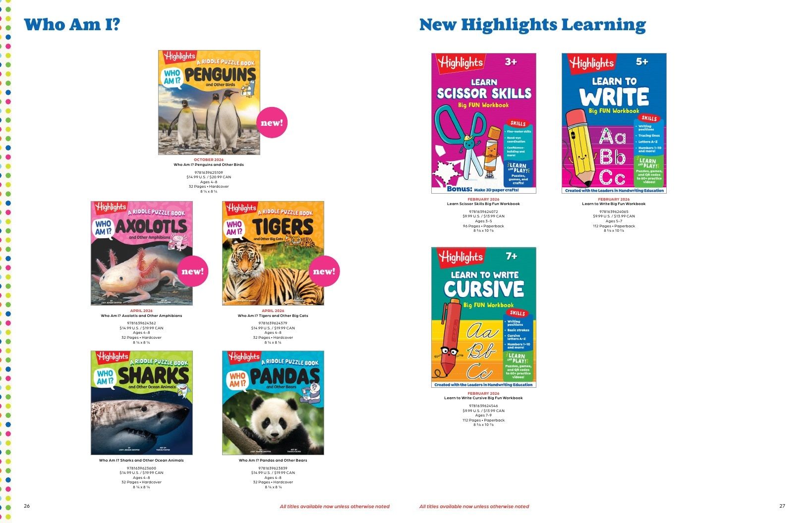 Highlights Children's Books and Activities Catalog Weekly Ad January 1 - December 31, 2026