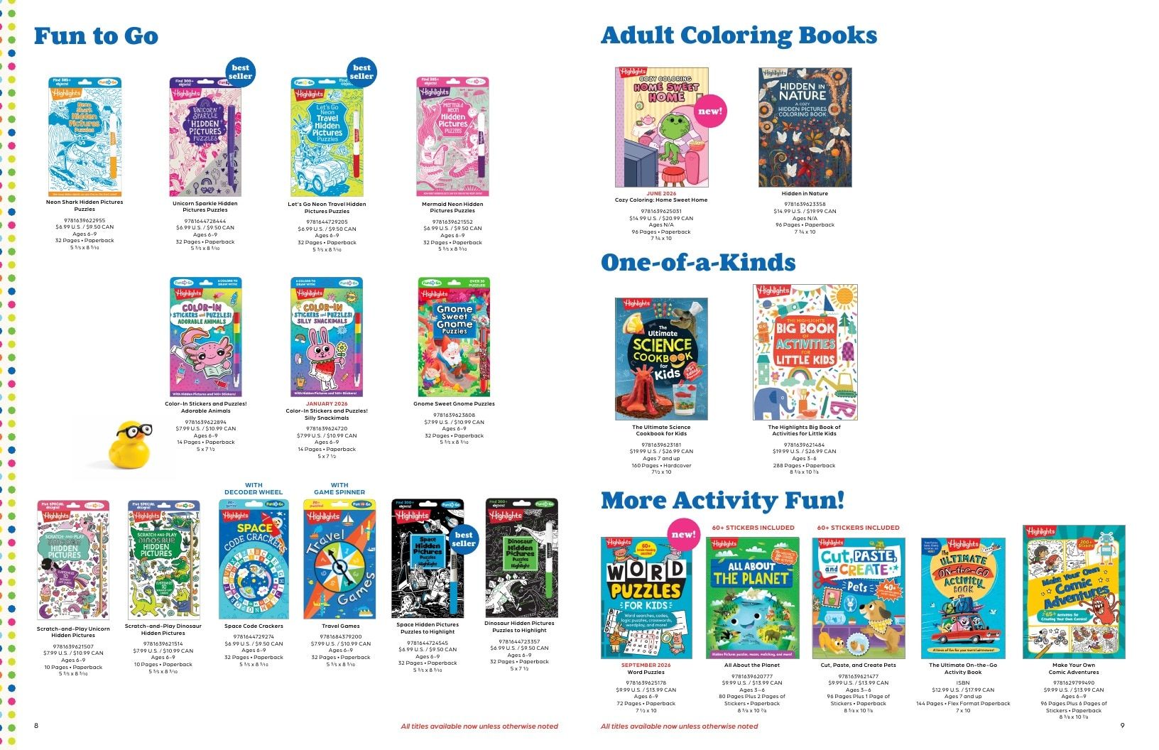 Highlights Children's Books and Activities Catalog Weekly Ad January 1 - December 31, 2026