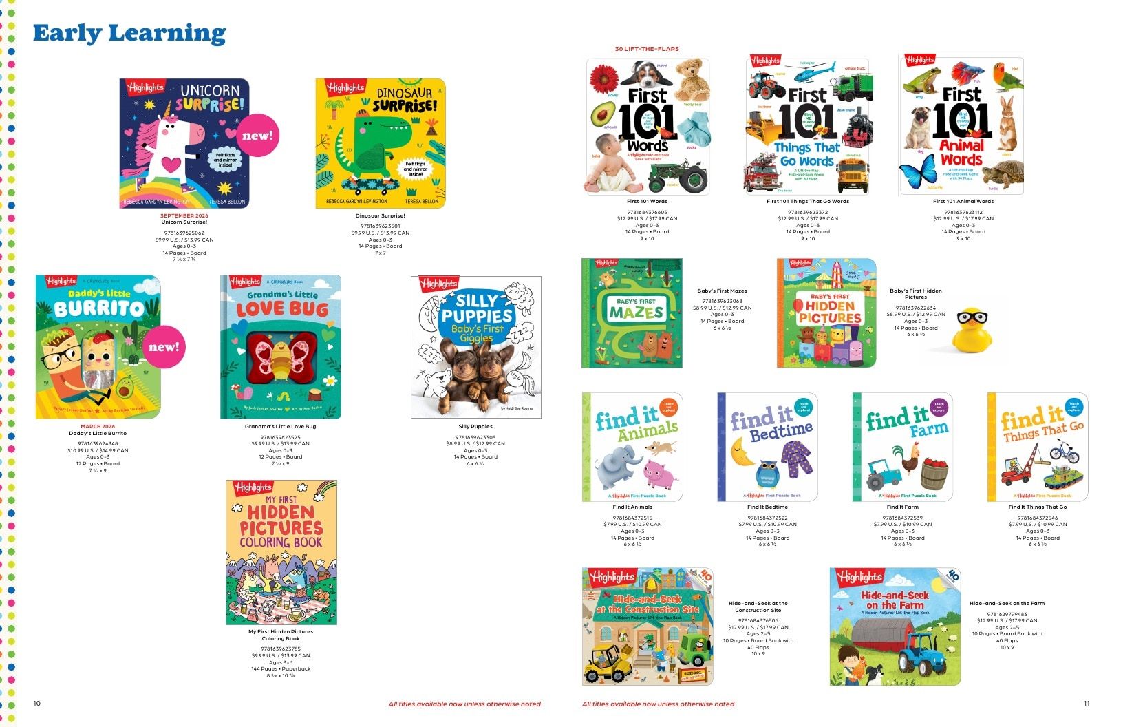 Highlights Children's Books and Activities Catalog Weekly Ad January 1 - December 31, 2026