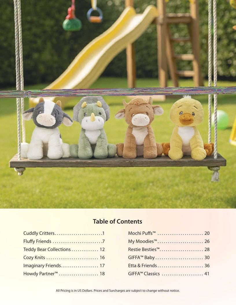 Giffa Plush Annual Plush Toys Catalog Weekly Ad January 1 - December 31, 2026