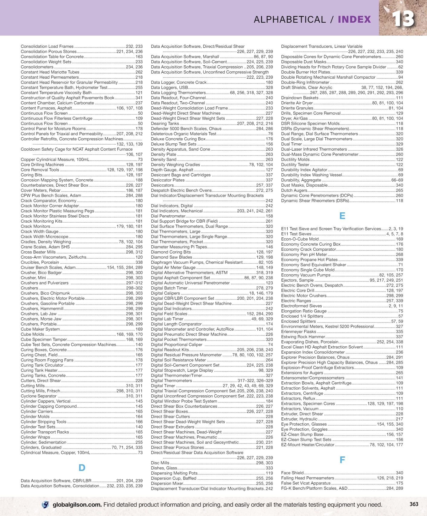 Gilson Company Materials Testing Catalog Weekly Ad January 1 - December 31, 2026