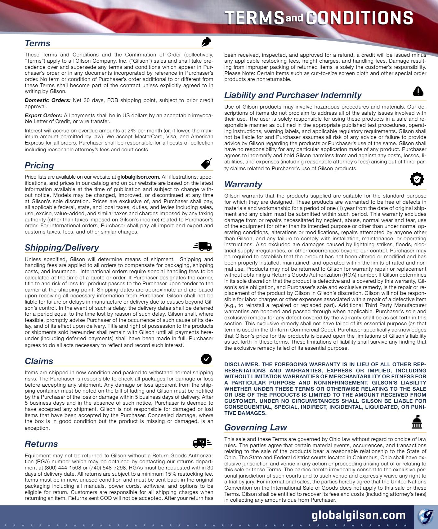 Gilson Company Materials Testing Catalog Weekly Ad January 1 - December 31, 2026