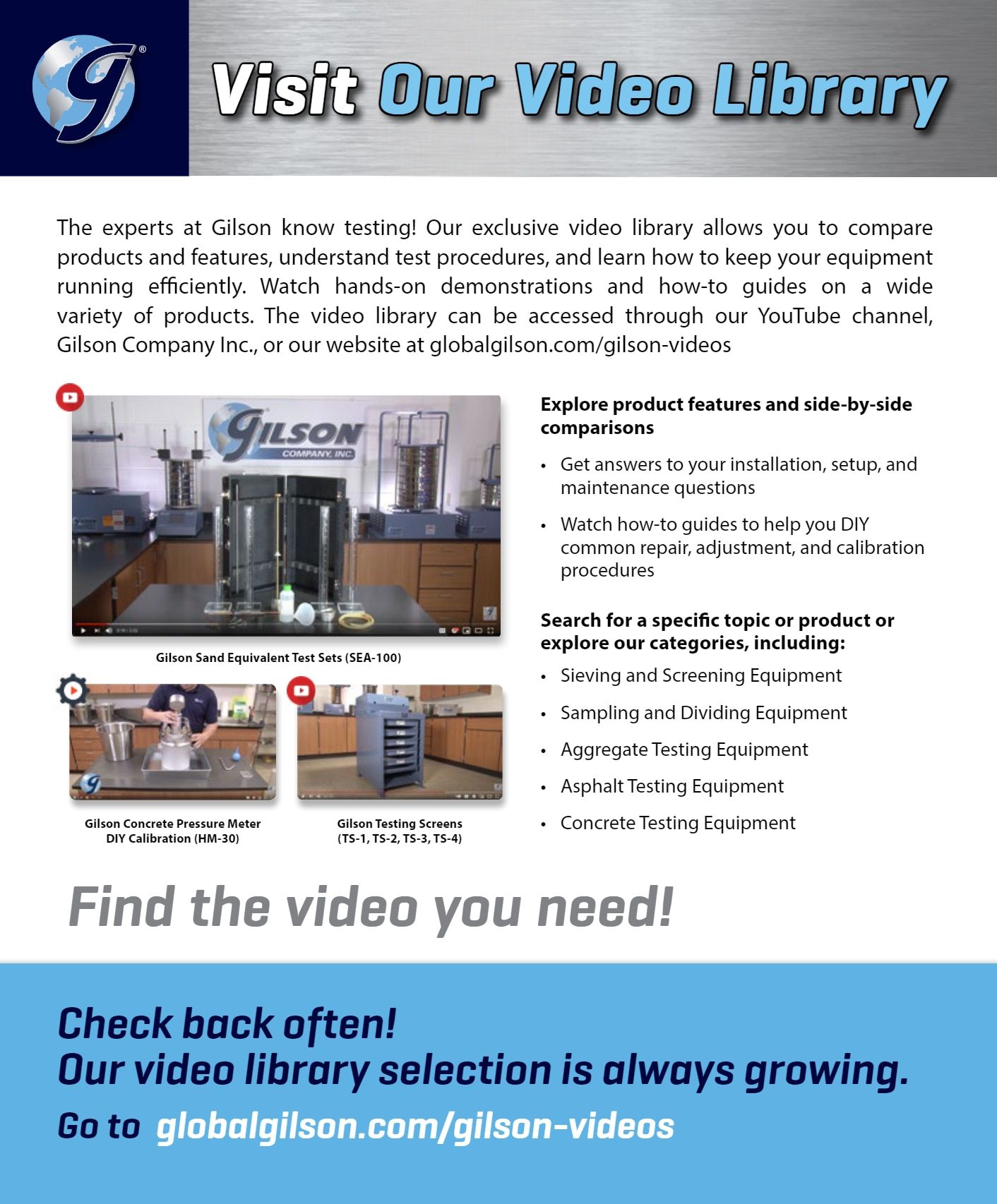 Gilson Company Materials Testing Catalog Weekly Ad January 1 - December 31, 2026