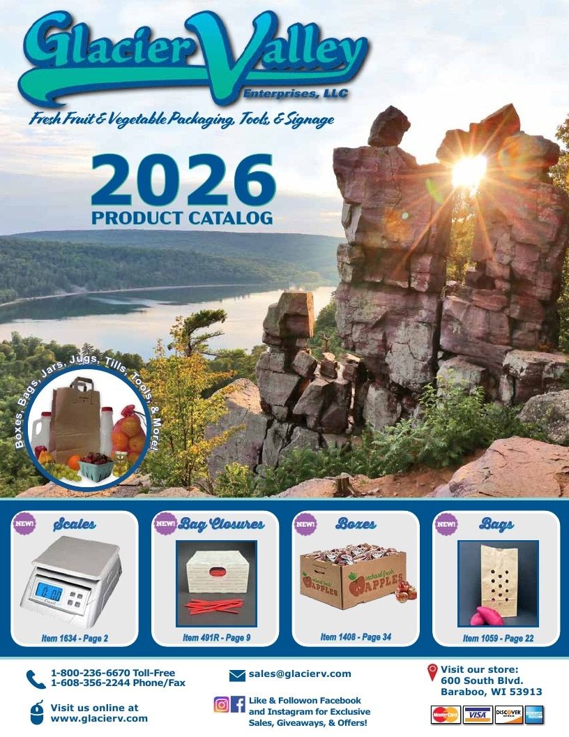 Glacier Valley Enterprises Produce Supplies Catalog Weekly Ad January 1 - December 31, 2026